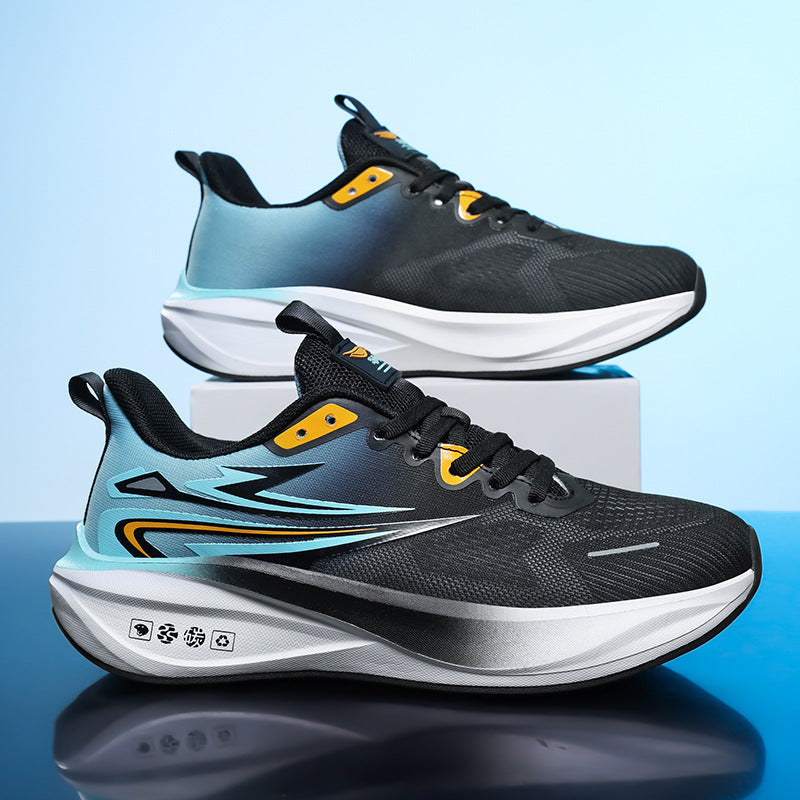 Summer New Fashion Trend Men's Casual Shoes High Elastic Cushioning Youth Running Shoes Jacquard Breathable Sports Shoes