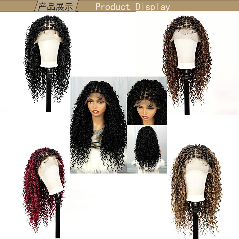 Wholesale Cross-Border E-commerce Hot-Selling Full Lace New Style Concubine Headpiece Goddess Locs Braids Wig
