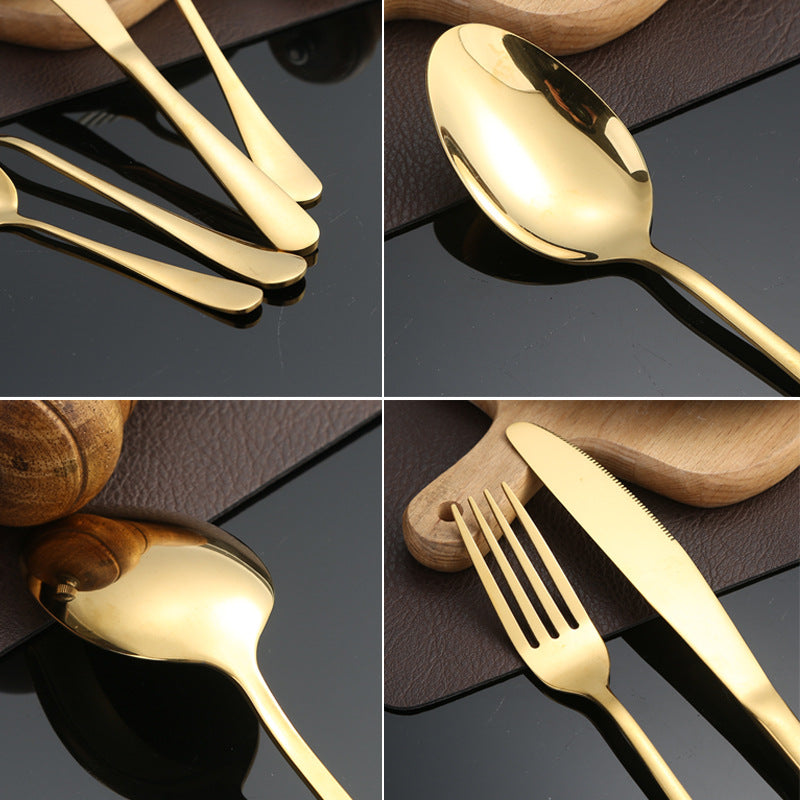 1010Stainless Steel Tableware24Set of Western Cuisine6Steak Knife and Fork Gift Set