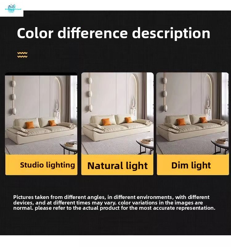 Living Room Bedroom Large and Small Apartment Cream Style Cat-Proof Cloud Feel Velvet Technology Fabric Sailboat Fabric Sofa Simple Style