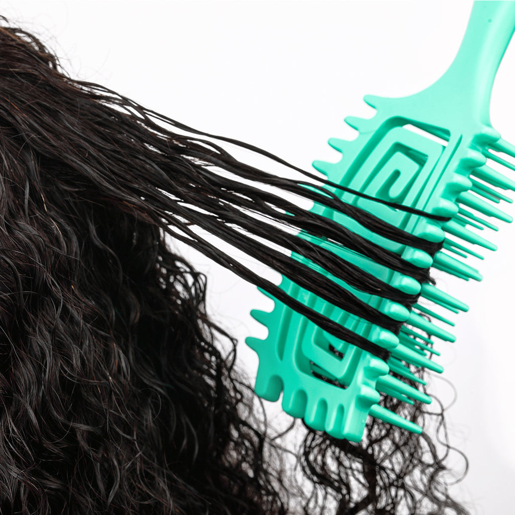 Bounce Curl Defining Styling Comb Smooth Hair Hollow Tail Three-Prong Scalp Cleaning Comb Sea King Curl Hair Styling Comb