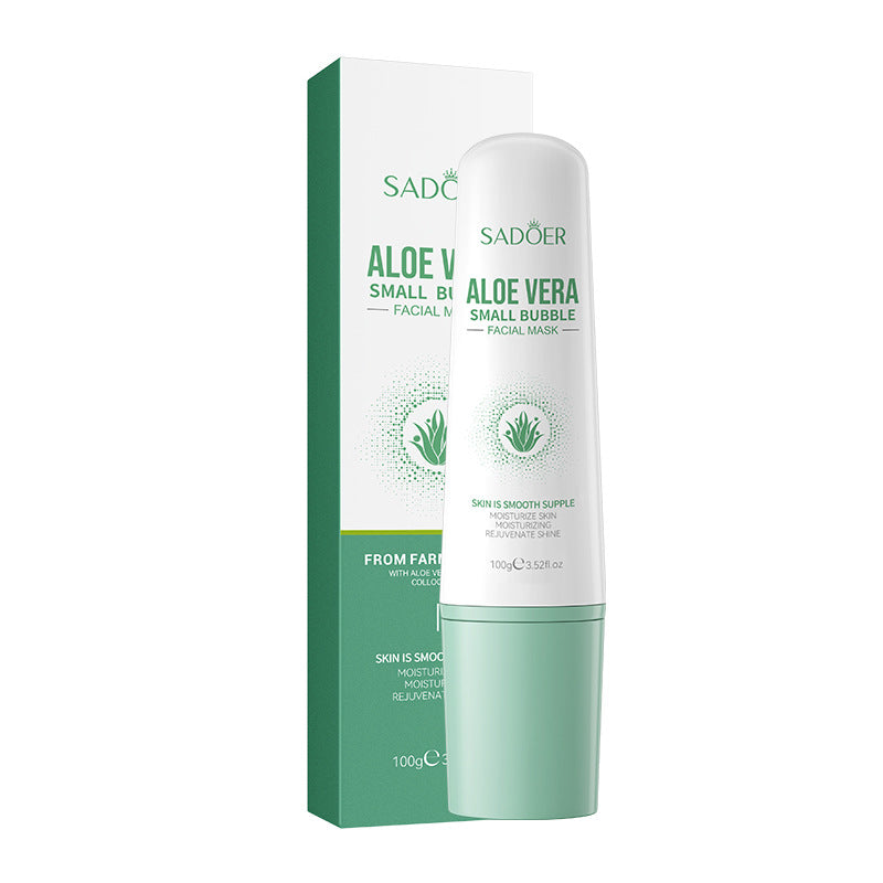 Aloe Vera Small Bubble Mask SADOER Blackhead and Acne Removal Cleansing Bubble Mud Mask Cross-Border Wholesale