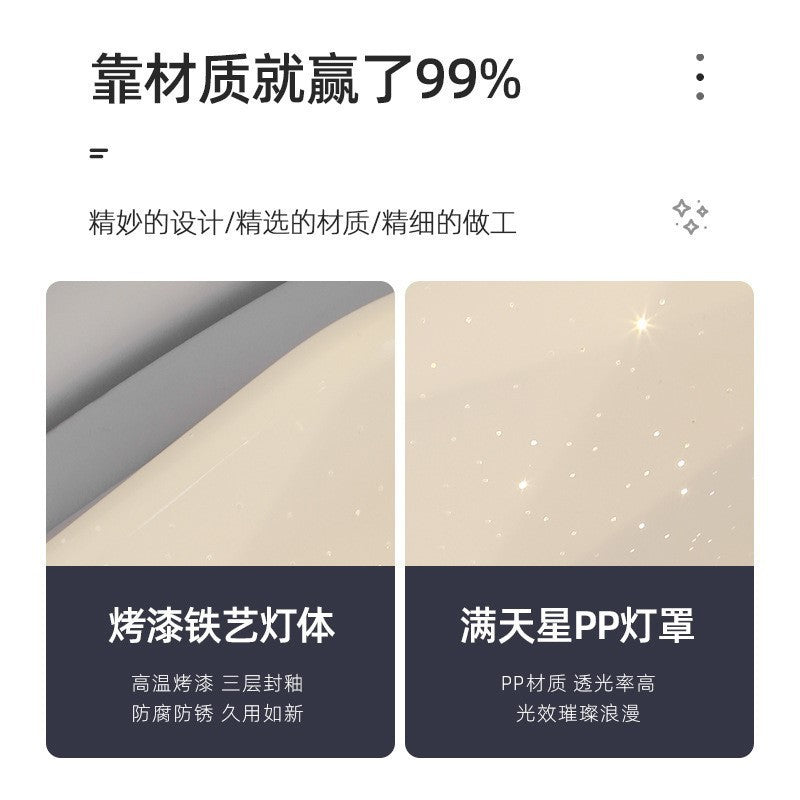 Simple Modern Bedroom Ceiling Light Round Entrance Balcony Lamp Nordic Master Bedroom Light Cozy Romantic Star Light