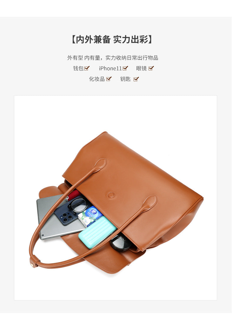 European and American New Fashion Simple Large Capacity Hand Carrying Boston Bag Women's Travel Bag Fashion All-Match Shoulder Underarm Bag