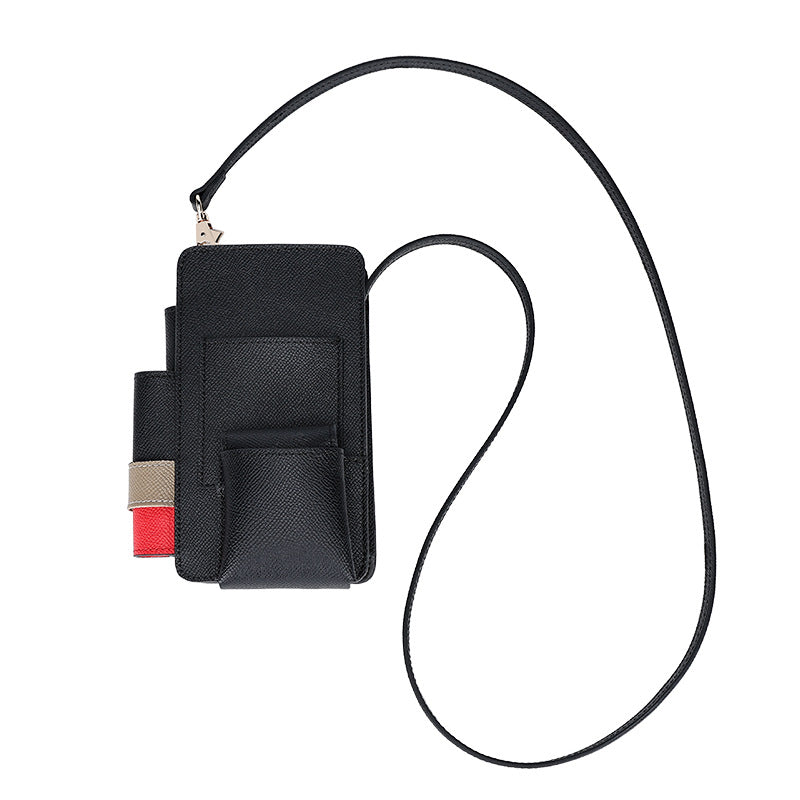 High-Quality Texture Fashion Versatile Lock Buckle Phone Bag Palm Print Genuine Leather Trendy Box Bag Simple Solid Color Crossbody Mini