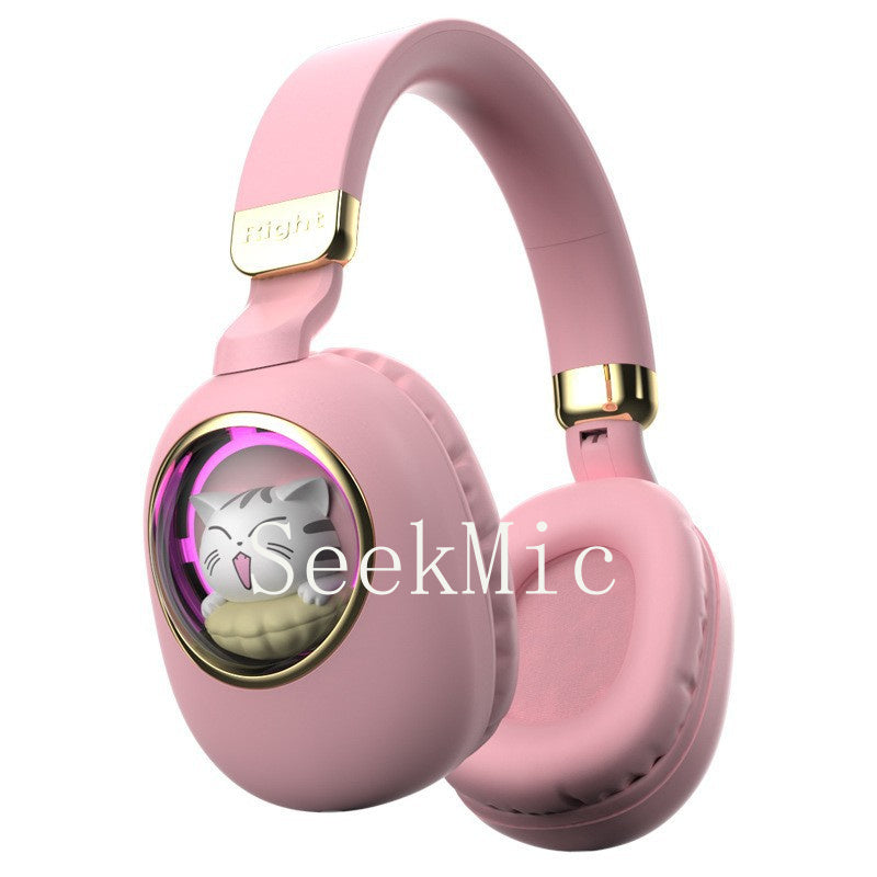 Head-mounted Bluetooth Wireless Earphones Cute Cartoon Cat Full Ear Long Battery Life Support Customization Noise Reduction Cat Ear