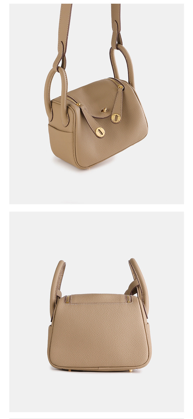 High-End Bag Doctor Bag Lindy Bag Lychee Pattern Women's Handbag Single Shoulder Crossbody Bag Pillow Bag Women's Bag