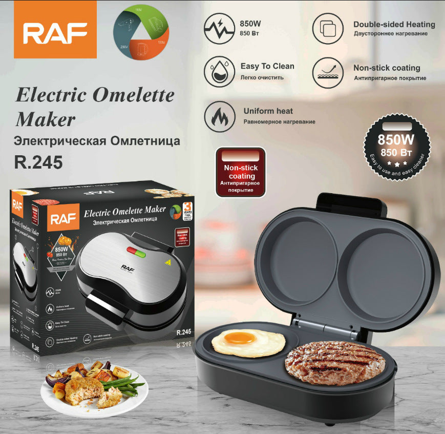 RAF Light Food Hamburger Breakfast Machine Home Use Grilled Steak Grilled Eggs Small Muffin Bread Maker R245