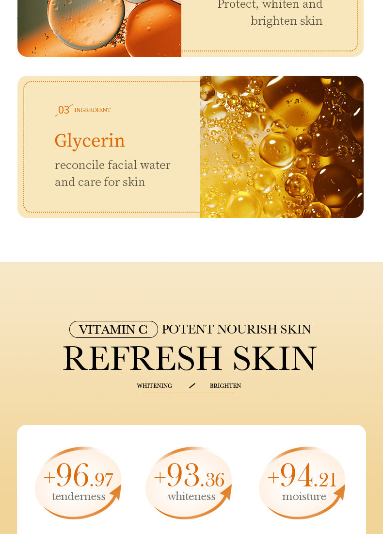 All English Vitamins C Whitening Skin Care Set BIOAOUA Cleansing and Moisturizing Five-Piece Set  Wholesale