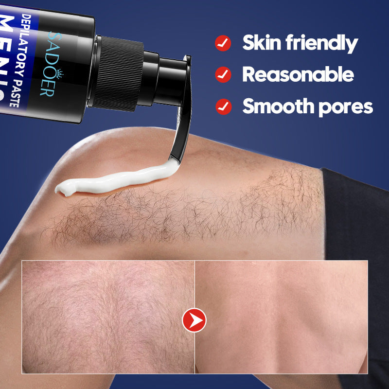 Men's Smooth Hair Removal Cream SADOER Non-irritating Underarm Body Hair Removal Cream Cross-Border Wholesale