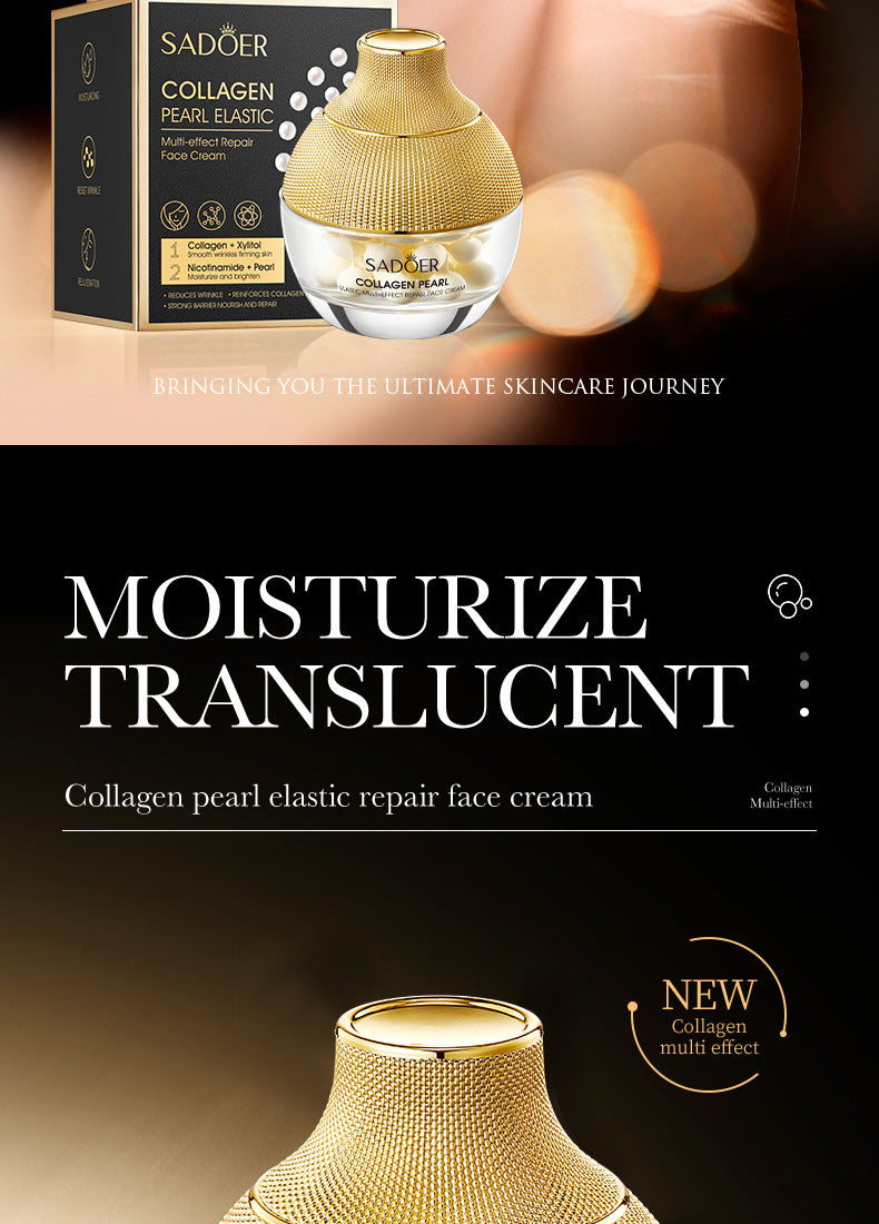 Full English Pearl Cream70g SADOER Collagen Hydrating Moisturizing Cream  Foreign Trade Wholesale
