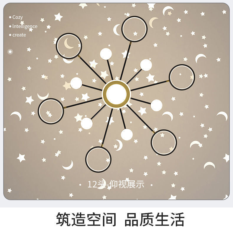 2025Modern Minimalist New Pendant Light Living Room Light Internet Celebrity Light Luxury Nordic Bedroom Hall Starry Sky Lighting Set