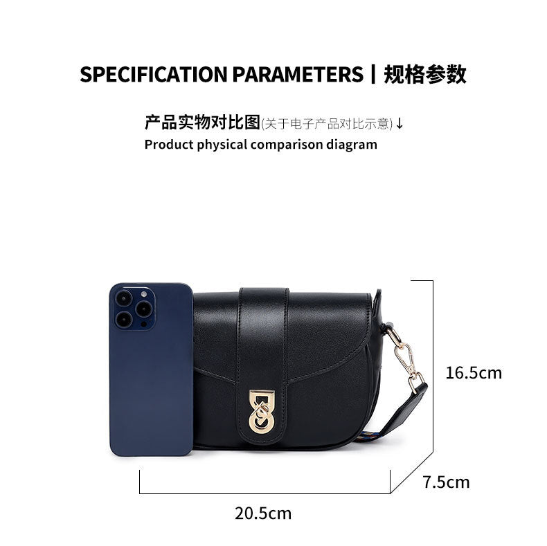 Original Design Niche Texture Saddle Bag with Webbing for Women, Versatile Fashionable Shoulder Bag, Casual Crossbody Bag for Daily Use