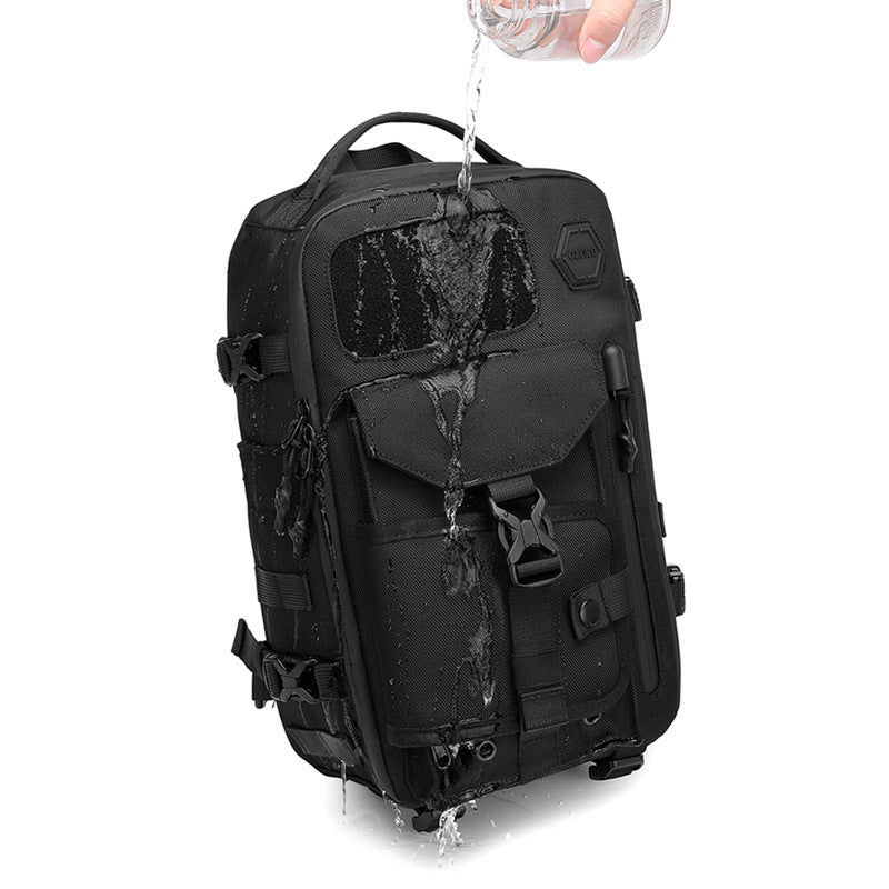 OZUKO Tactical Chest Bag Men's Waterproof Crossbody Bag Outdoor Sports Small Backpack Trendy Shoulder Portable Men's Bag