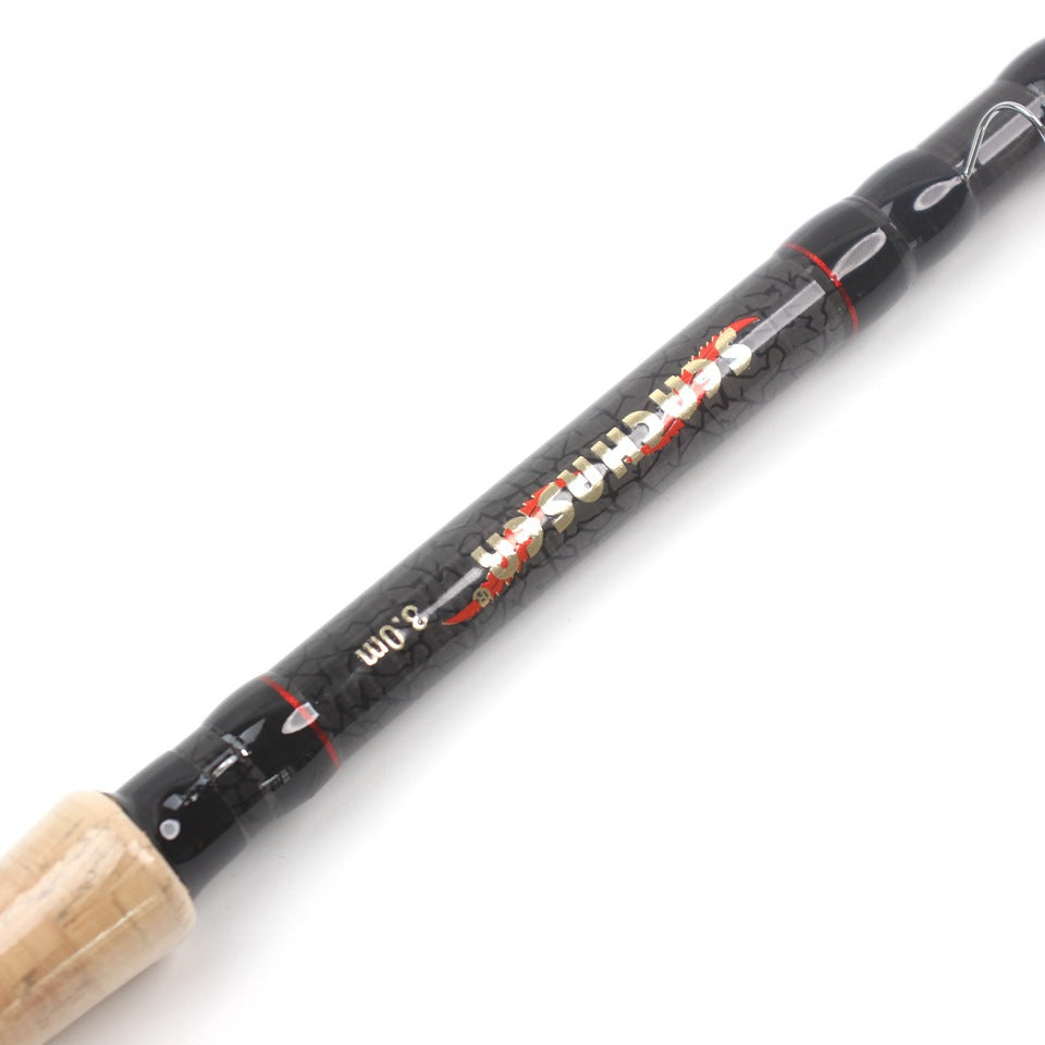 European and American Popular Portable Retractable Fly Rod Carbon Fiber Wooden Handle Fly Fishing Rod Retractable Lure Fishing Rod