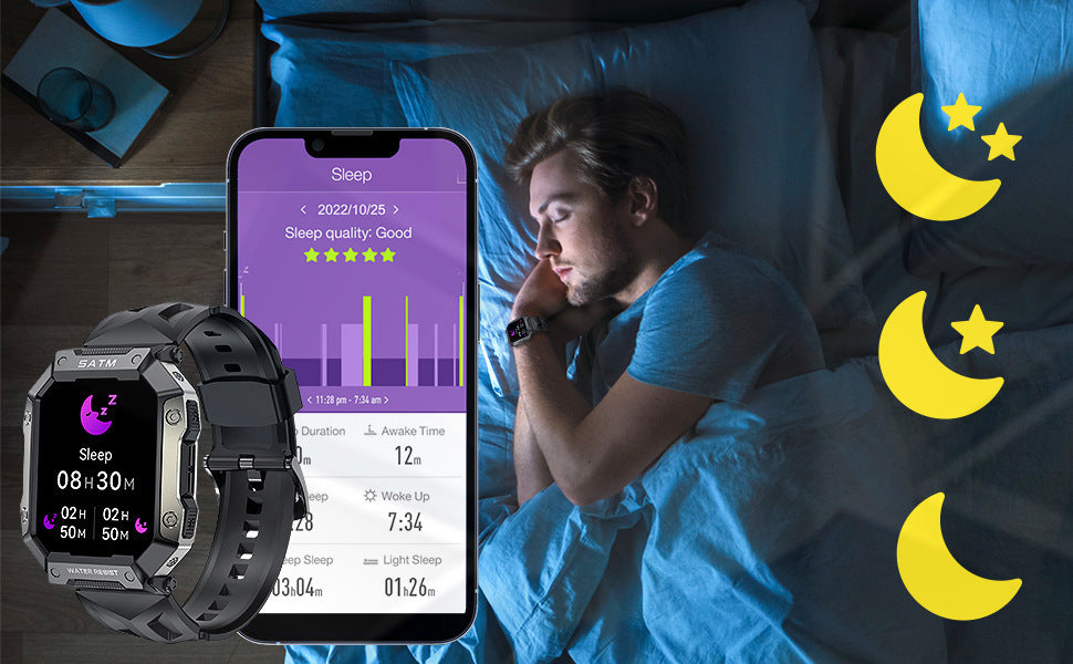 PG333Smart Watch2.01inch Bluetooth Call, Heart Rate Monitor, Pedometer, Sleep Tracker, Message Reminder, Waterproof, Shockproof, Dustproof Sports