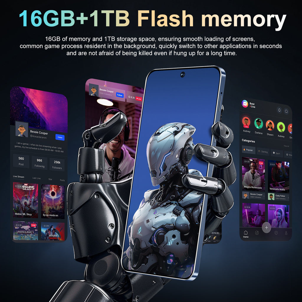 GT20 Pro Smartphone7.3Large Screen Android16+1T Factory Price for Mobile Phones(Popular)