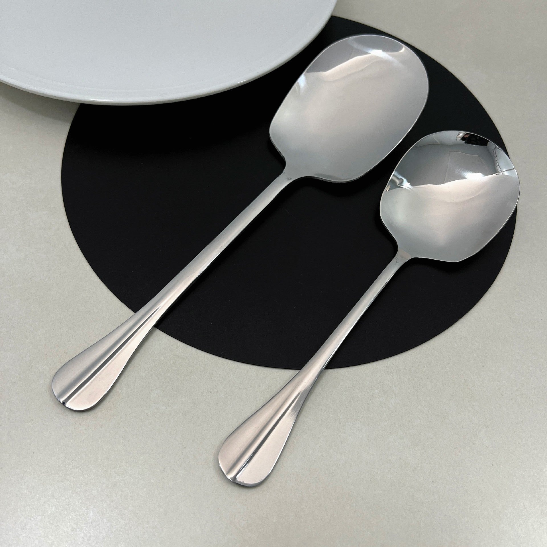 Hotel Stainless Steel Serving Spoon Restaurant Large Serving Spoon Soup Spoon Service Spoon Large Spoon Thickened Canteen Public Spoon