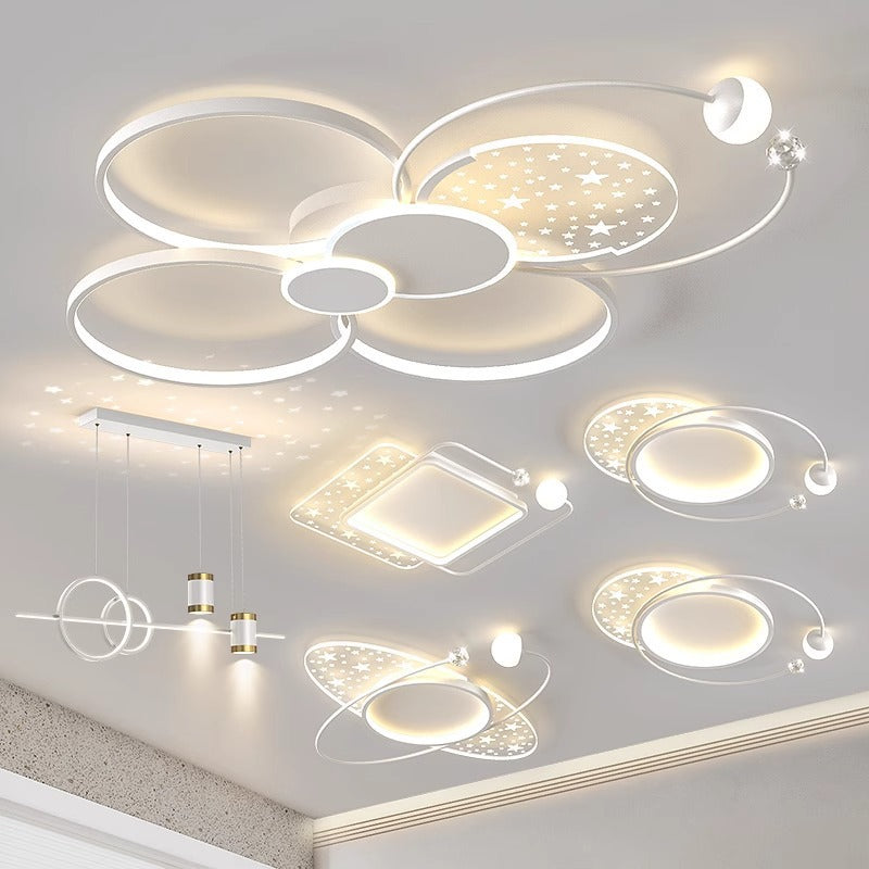 Living room lamp simple modern elegant led Starry Sky Ceiling Light Set Full House Package2025New Year's Bedroom Lamp