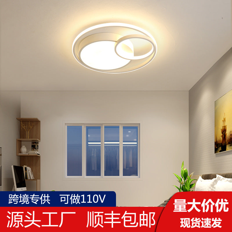 Nordic Bedroom Light Modern Minimalist led Ceiling Lamp Round Creative Room Lamp Iron Art Living Room Lamp Zhongshan Lighting