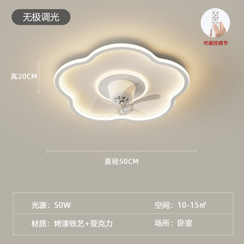 Full Spectrum Bedroom Light360Adjustable Head Shaking Silent Simple Modern Fan Light Cozy Study Master Bedroom Ceiling Light