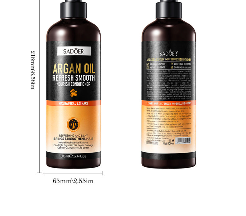Argan Oil Shampoo500ml SADOER Smooth Anti-Dandruff Refreshing Conditioner Cross-Border Wholesale