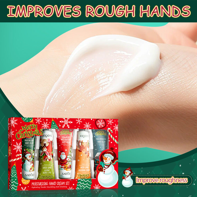 Full English Christmas Moisturizing Anti-Chapped Hand Cream Five-Piece Set SADOER Autumn and winter hand cream  foreign trade wholesale
