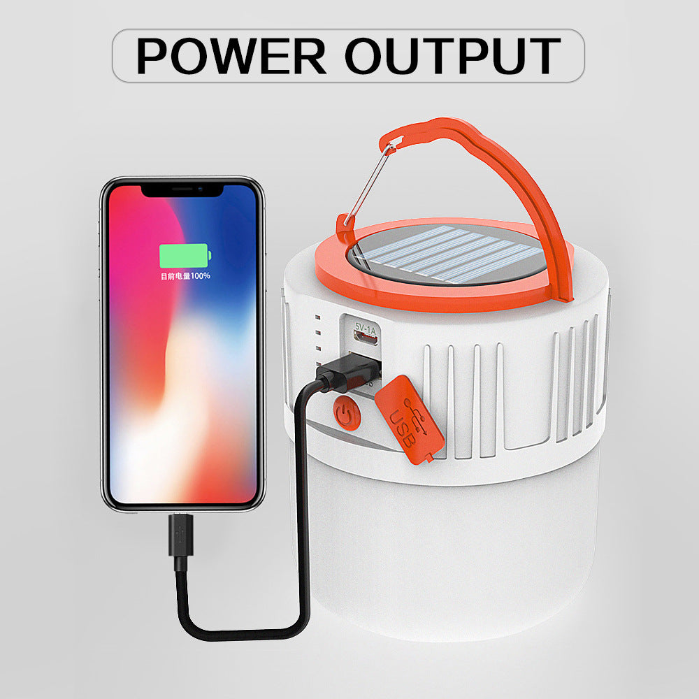 Outdoor Solar Rechargeable Bulb Tent Light Emergency Light Camping Light Household Power Outage Light with Remote Control
