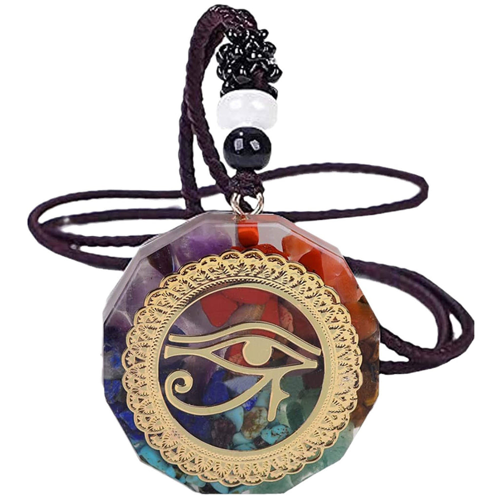 Men's Colorful Pendant Necklace Personalized Natural Crushed Stone Crystal Accessories Necklace Women's Colorful Crushed Stone Resin Necklace