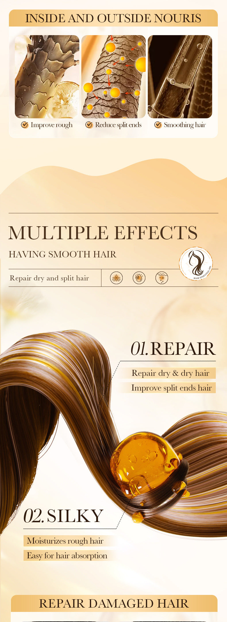 Rice Puree Hair Conditioner500mlBIOAOUA Repair Smooth Improve Frizz Cross-Border Wholesale