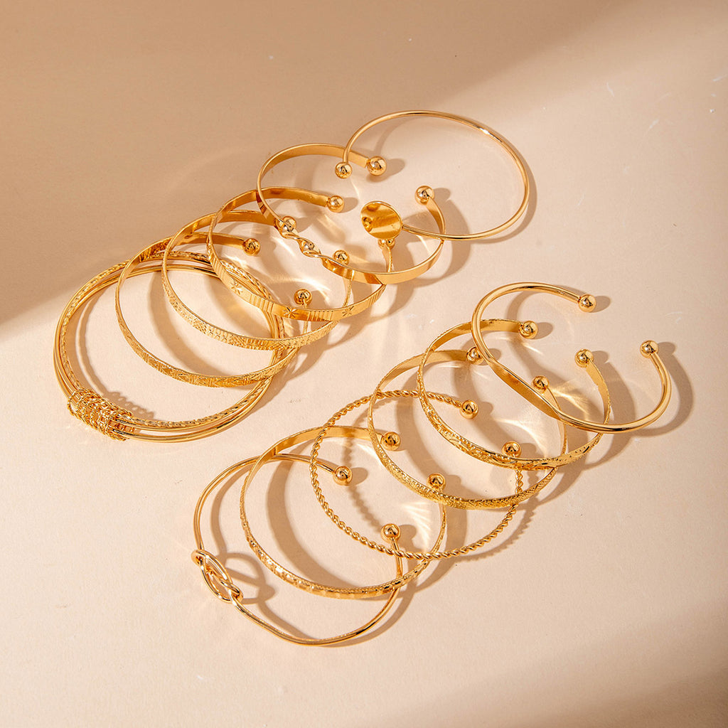 European and American Ornament Stackable Round Imitation Pearl Smooth Open Bracelet Fashion Jewelry Bracelet Wholesale