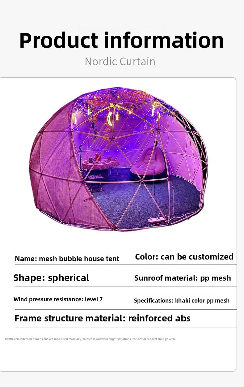 Starry Sky Room Bubble House Mesh Sun Room Internet Celebrity Restaurant Tent Hotel Outdoor Leisure Room Outdoor Tea Room Tent