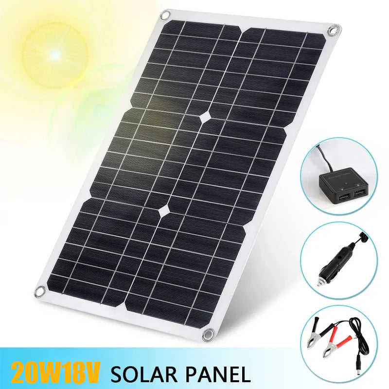 E-commerce 20W Monocrystalline Solar Panel Kit 600W Charger Controller Energy Storage Power Generation System