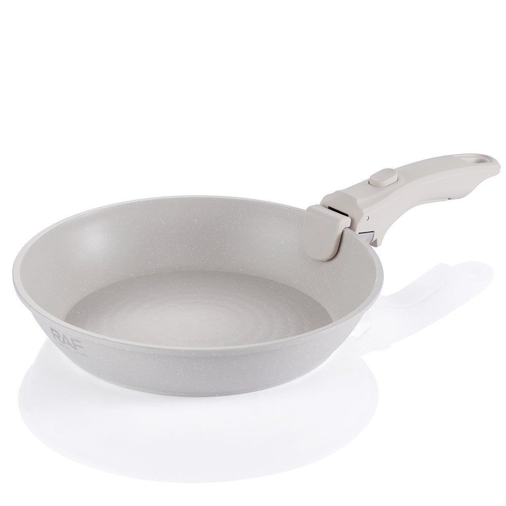 RAF Hot Sale Handle Detachable Non-Stick Pan Ceramic Glaze Universal Stove Cookware Set