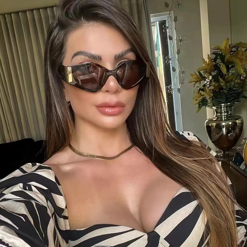 European and American style sunglasses for women trendy high-end feel ins Trendy Fashion Sunglasses for Women Wholesale sunglasses