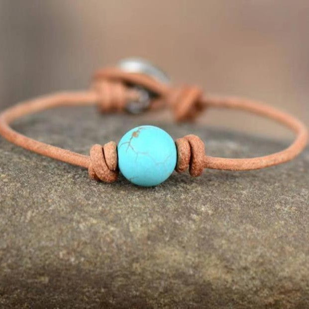 Amethyst Bracelet Men's Volcanic Stone Long Blue Point Bracelet Pyrite White Pine Braided Bracelet