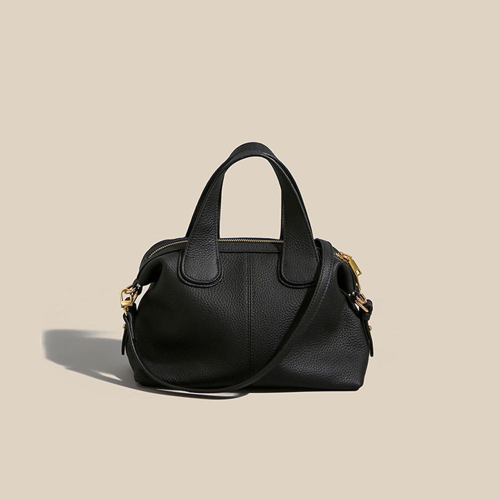 Guangzhou Bag High-End Genuine Leather Women's Bag Large Capacity Dumpling Bag Soft Top Layer Cowhide Handbag Single Shoulder Crossbody Bag