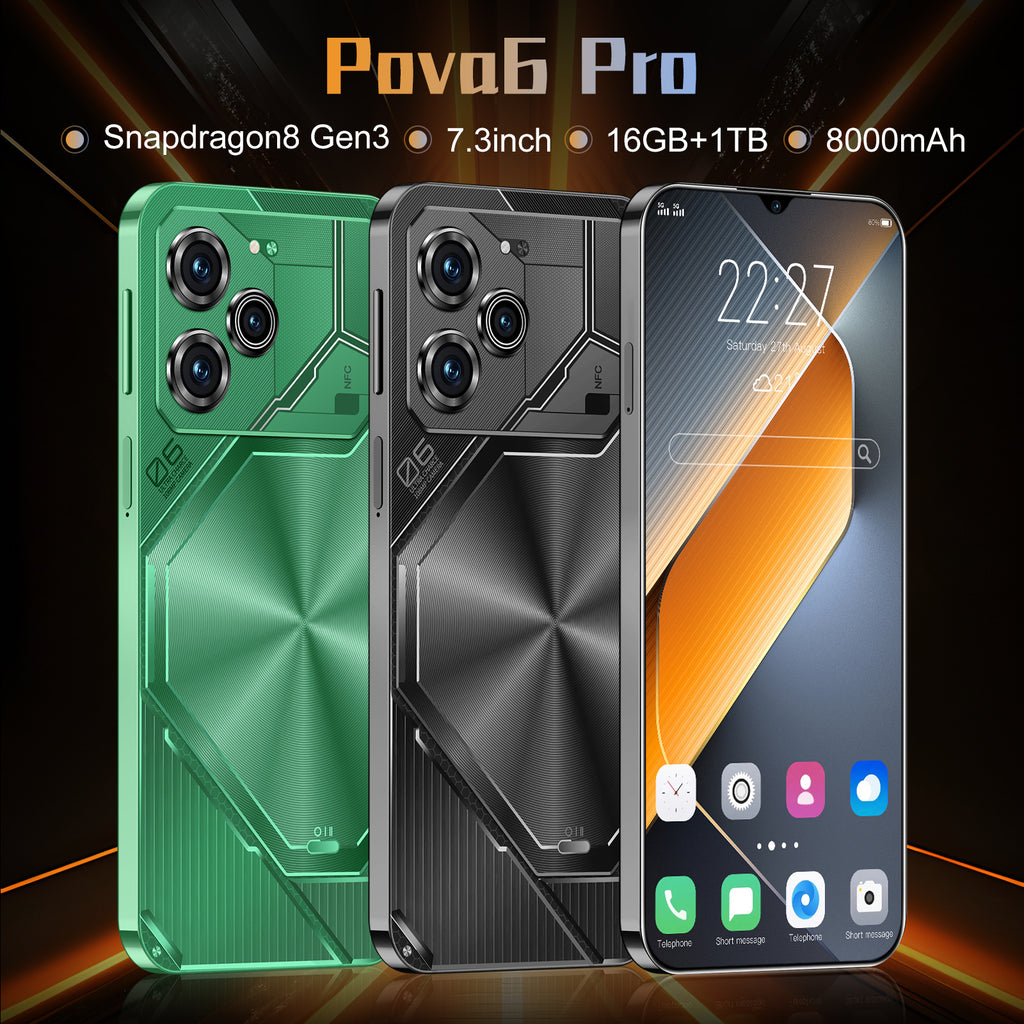 New In-Stock Mobile Phones Pova6 Pro Android Large Screen16+1T smartphone factory price(Popular)