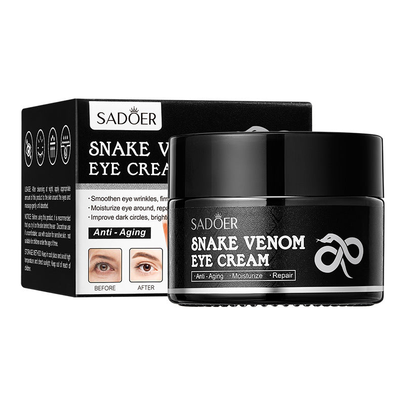 Full English Snake Venom Peptide Eye Cream SADOER Hydrating and Moisturizing Improves Dark Circles, Eye Bags, and Eye Wrinkles  Wholesale
