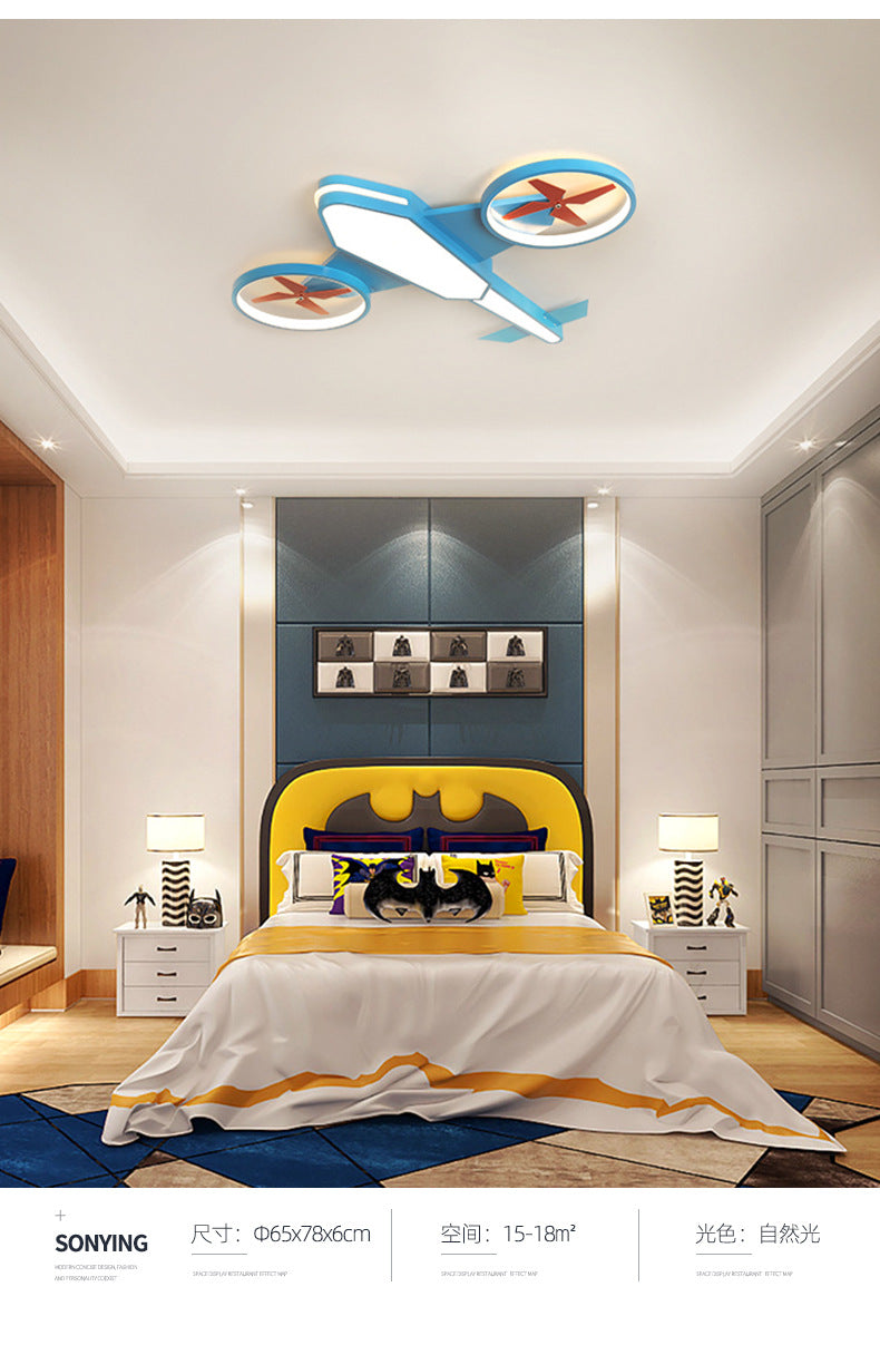 Airplane Lamp Children's Room Lamp Modern Simple Boy's Bedroom Lamp Creative Energy-saving Eye Protection led Wholesale Ceiling Lights