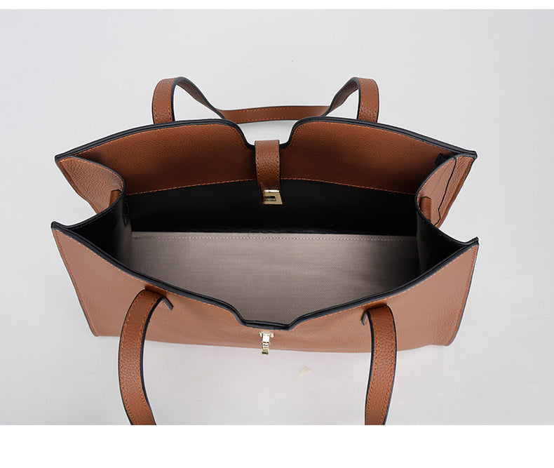 Large Capacity Single Shoulder Tote Bag for Women, Casual Commuter Bag, Trendy Versatile Fashionable Light Luxury Briefcase Underarm Bag