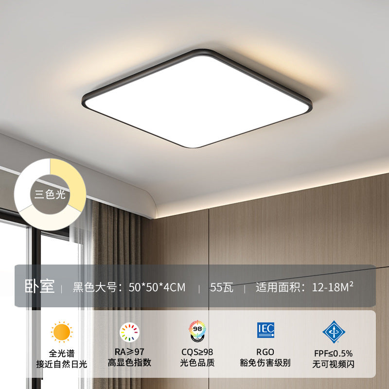Zhongshan Full Spectrum Eye Protection Living Room Lamp Seamless Ceiling Light Modern Simple Elegant Lighting Three-Color Whole House Combination