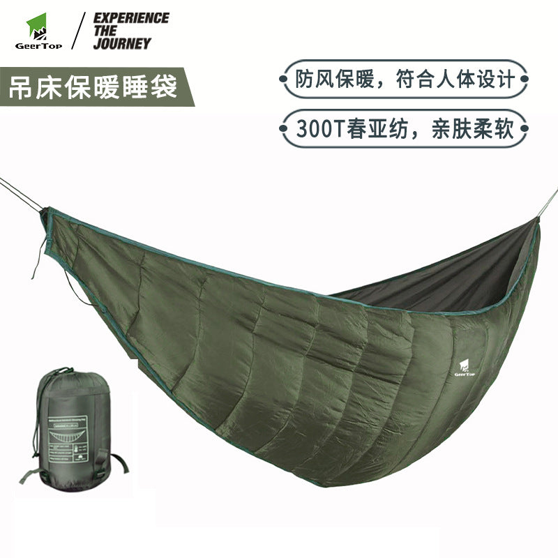 Large Space Outdoor Leisure Portable Winter Camping Hammock Sleeping Bag Cold-proof Lightweight Camping Hammock Warm Quilt