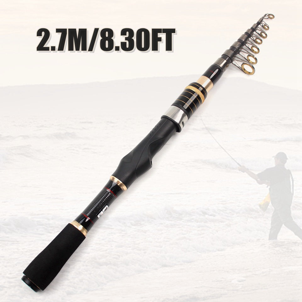 Ultra-short Ultra-hard Small Sea Rod Straight Handle Retractable Fishing Rod Boat Fishing Rock Fishing Long Casting Rod Can Be Put In Pocket