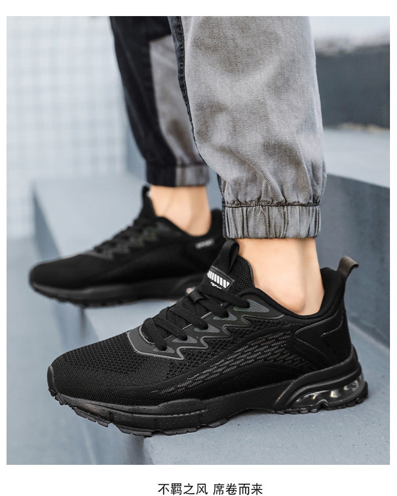 New Fashion Jelly Sole Men's Shoes Flyknit Breathable Casual Shoes Student Running Sports Shoes Export Men's Shoes