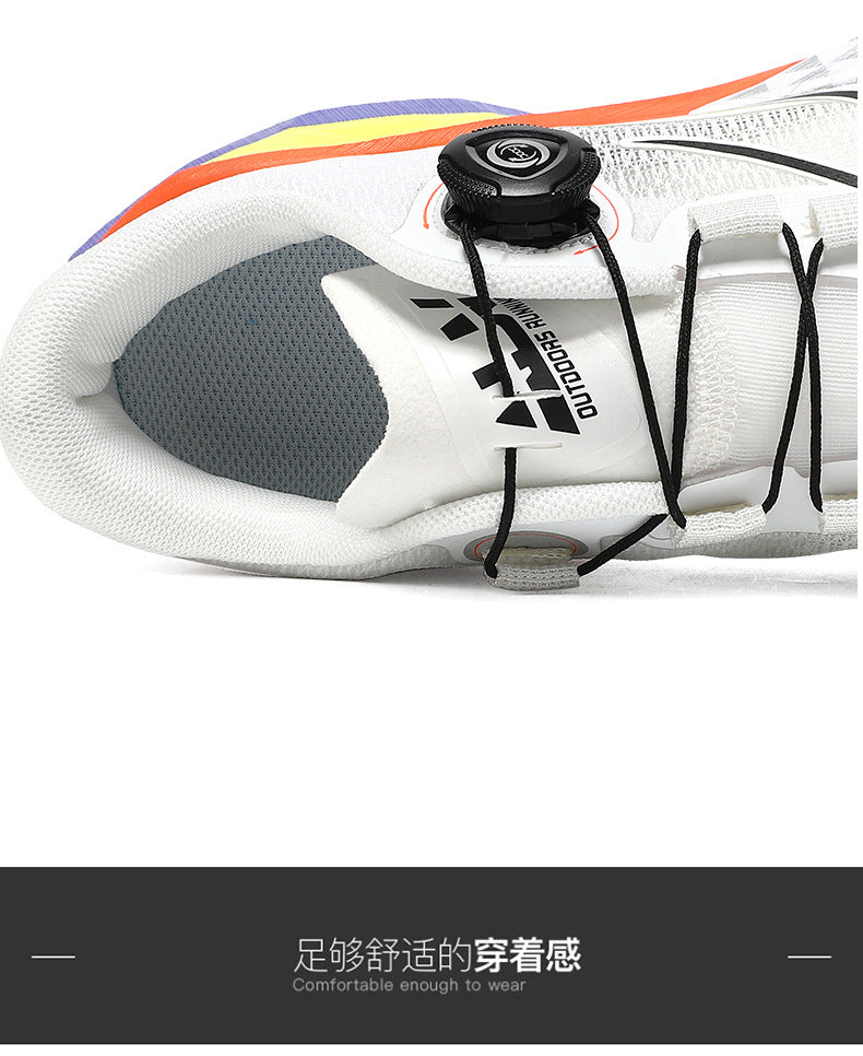 Full Palm Carbon Plate Sports Running Shoes Double Layer Popcorn Outdoor Trail Running Shoes Marathon Men's and Women's Shoes