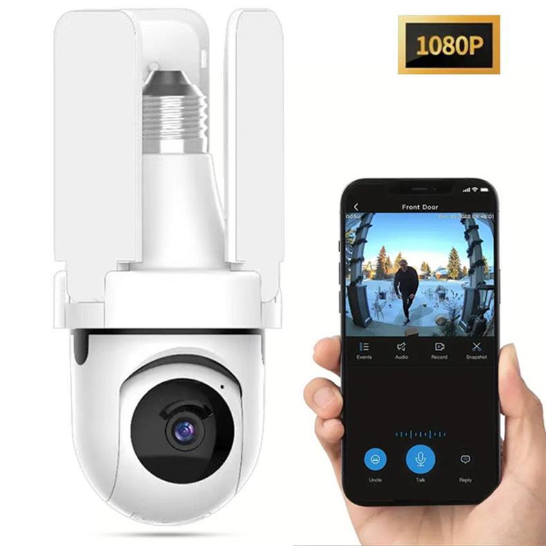 Wireless Light Head Surveillance Camera 360360-Degree Panoramic Smart HD Three-Blade Fan-Shaped Surveillance Camera Light Head