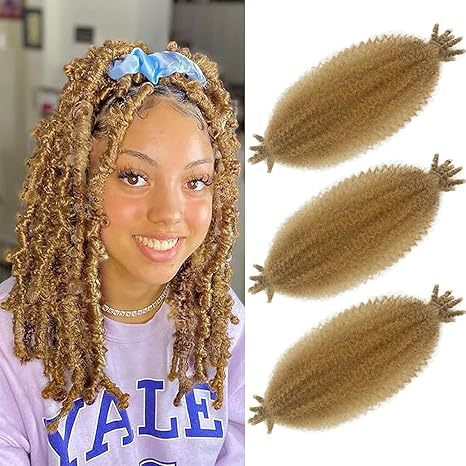 Factory In-Stock African Hand-Torn Caterpillar Wig Synthetic Long Curly Hair Marley Braid Fluffy Short Curly