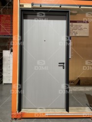 Factory Wholesale Aluminum Wood Ecological Doors for Houses Interior Modern Design Black Steel Frame Interior Wooden Door