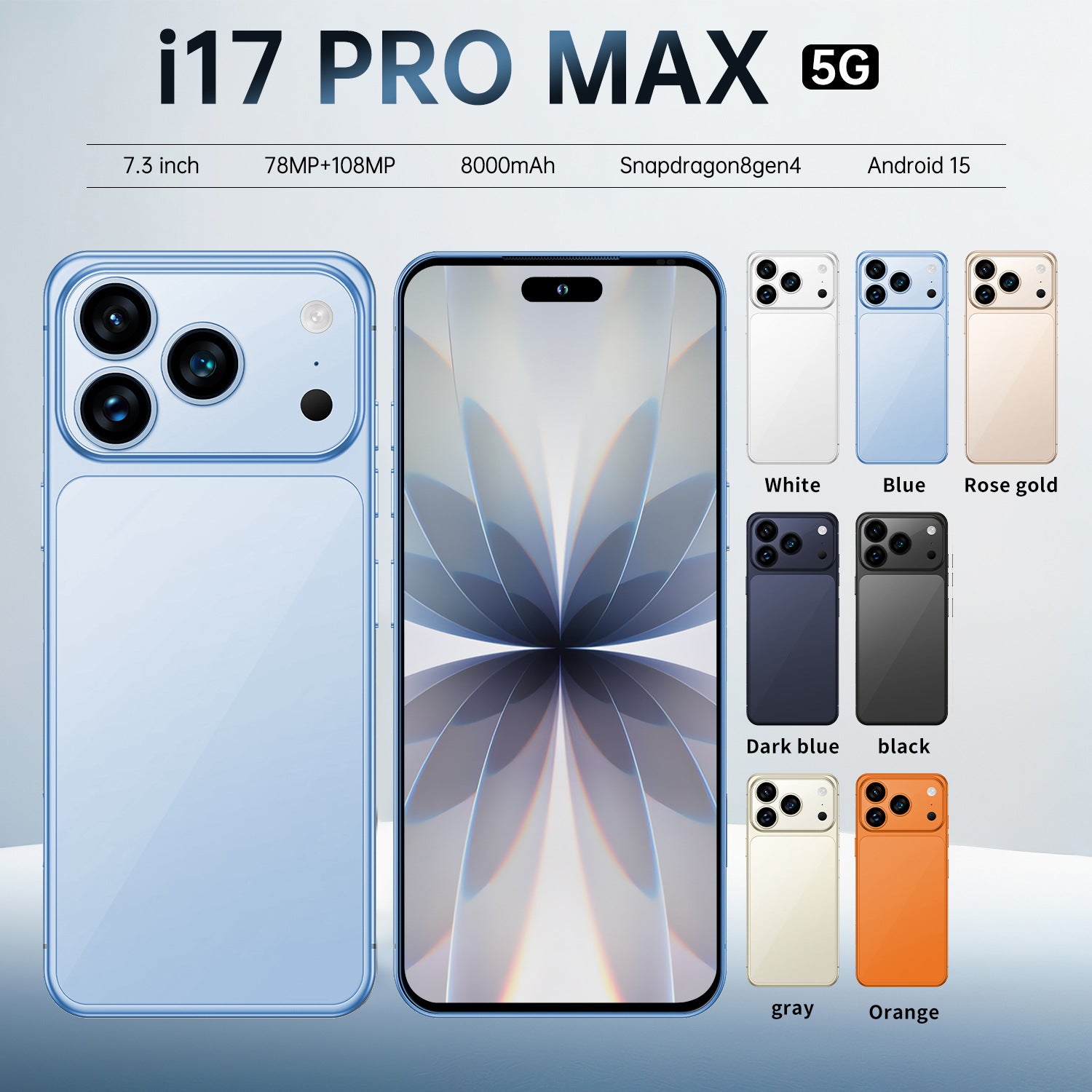 Hot selling product i17 Pro Max Android Smartphone16+1T Factory Direct Sales Mobile Phones